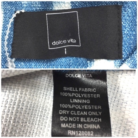 Dolce Vita Ikat Print Strapless Lace up Back Mini Dress in Mid Indigo Blue - Picture 5 of 8